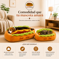SalchiHome™ – Cama HotDog Premium para Perros y Gatos